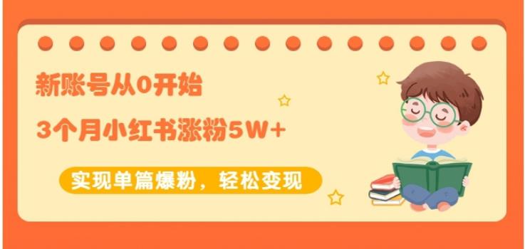 新账号从0开始3个月小红书涨粉5W 实现单篇爆粉，轻松变现（干货）-轻创网