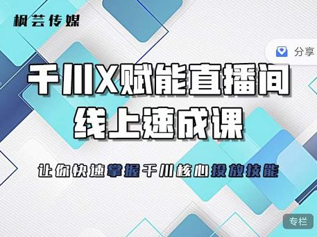 枫芸传媒-线上千川提升课，提升千川认知，提升千川投放效果-轻创网