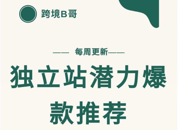 【跨境B哥】独立站潜力爆款选品推荐，测款出单率高达百分之80（每周更新）-轻创网