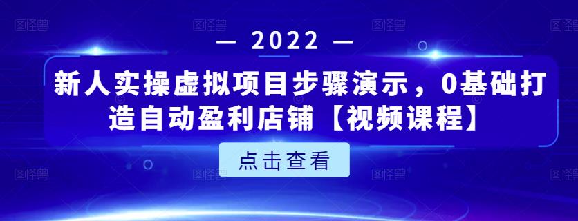 新人实操虚拟项目步骤演示，0基础打造自动盈利店铺【视频课程】-轻创网