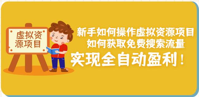 新手如何操作虚拟资源项目：如何获取免费搜索流量，实现全自动盈利！-轻创网