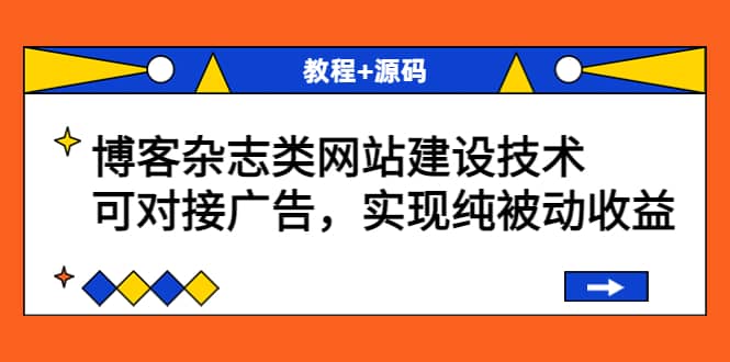 博客杂志类网站建设技术，可对接广告，实现纯被动收益（教程 源码）-轻创网