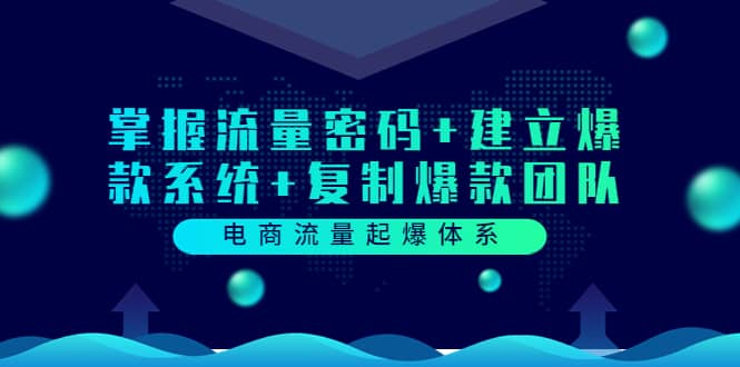 电商流量起爆体系：掌握流量密码 建立爆款系统 复制爆款团队（价值599）-轻创网