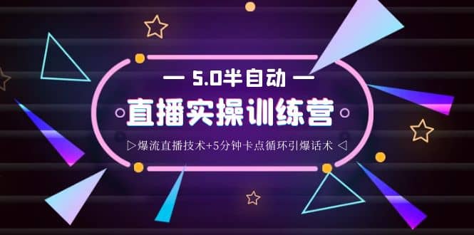 蚂蚁·5.0半自动直播2345打法，半自动爆流直播技术 5分钟卡点循环引爆话术-轻创网