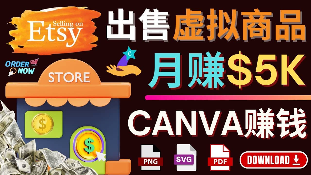 通过Etsy出售Canva模板，操作简单，收益高，月赚5000美元-轻创网