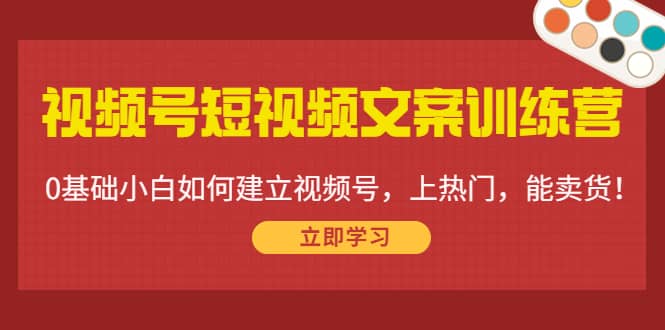 视频号短视频文案训练营：0基础小白如何建立视频号，上热门，能卖货！-轻创网