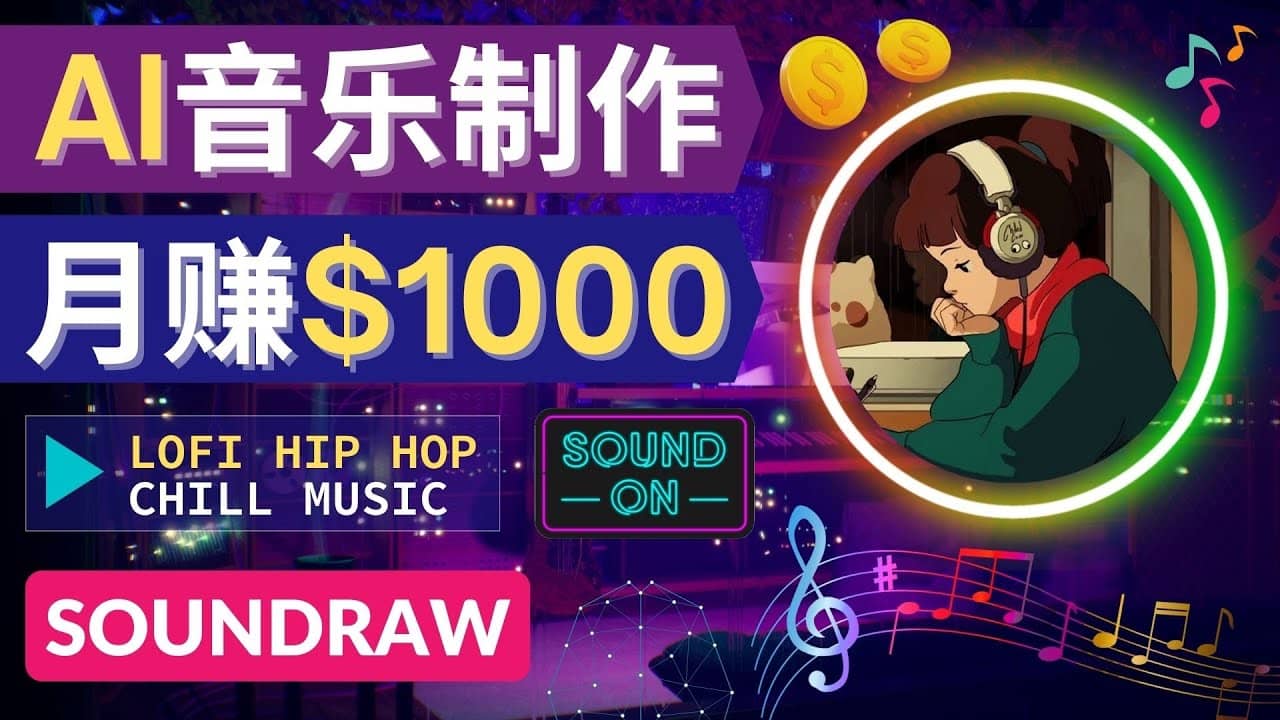 无需任何音乐基础： 使用AI软件制作Lofi Hip Hop Chill Music 月赚1000美元-轻创网