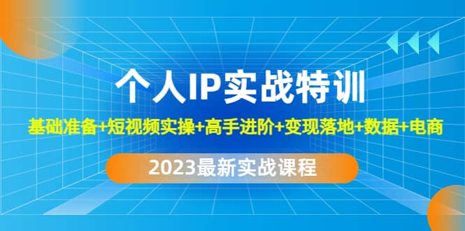 2023个人IP实战特训：基础准备 短视频实操 高手进阶 变现落地 数据 电商-轻创网