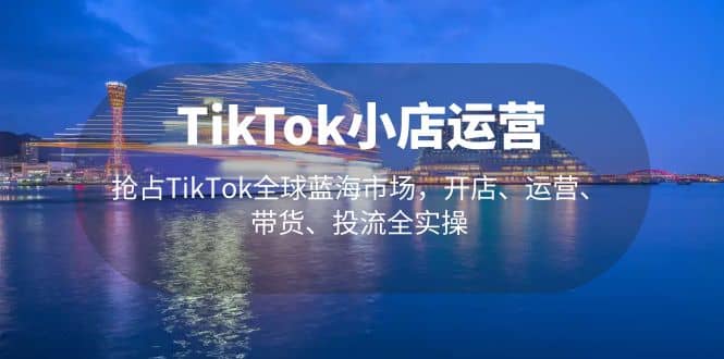 TikTok小店运营 抢占TikTok全球蓝海市场，开店、运营、带货、投流全实操-轻创网