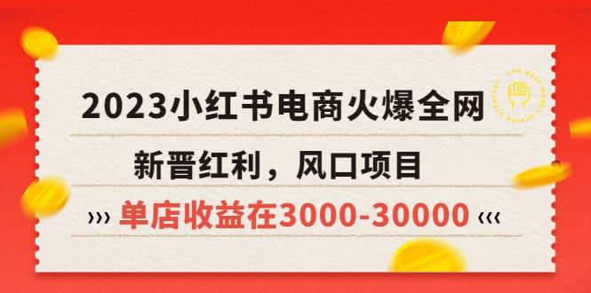 2023小红书电商火爆全网，新晋红利，风口项目，单店收益在3000-30000-轻创网