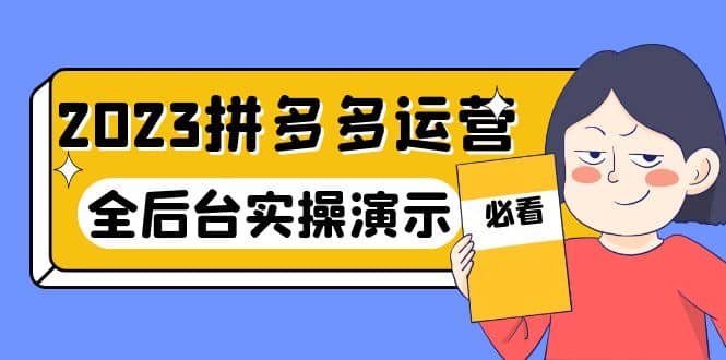 2023拼多多·运营：14节干货实战课，拒绝-口嗨，全后台实操演示-轻创网