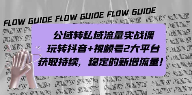 公域转私域流量实战课，玩转抖音 视频号2大平台，获取持续，稳定的新增流量-轻创网