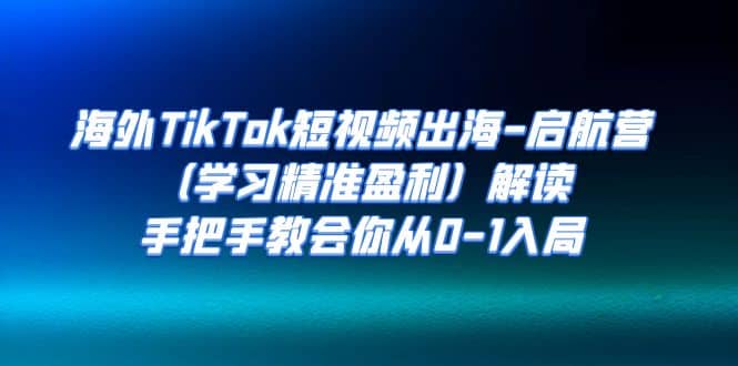 海外TikTok短视频出海-启航营（学习精准盈利）解读，手把手教会你从0-1入局-轻创网