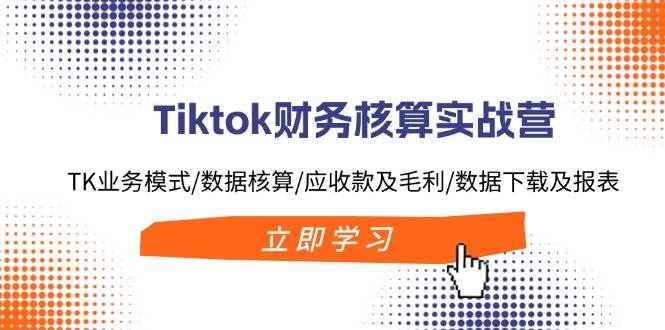 Tiktok财务核算实战营：TK业务模式/数据核算/应收款及毛利/数据下载及报表-轻创网