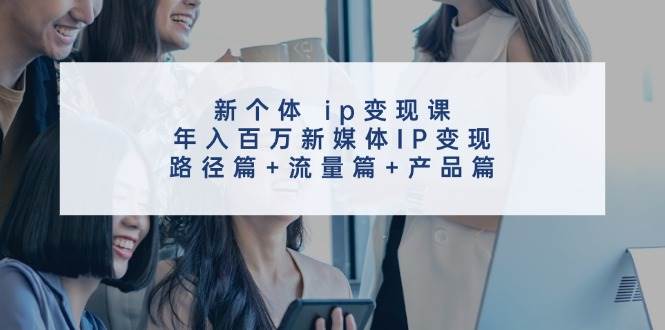 新个体 ip变现课，年入百万新媒体IP变现，路径篇+流量篇+产品篇-轻创网