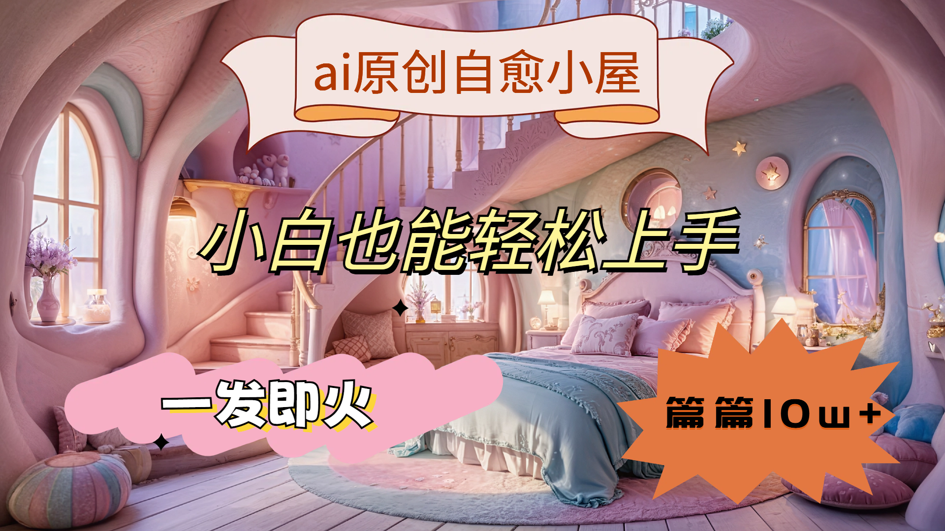 ai原创治愈小屋，小白也能轻松上手，一发即火，篇篇10w+-轻创网