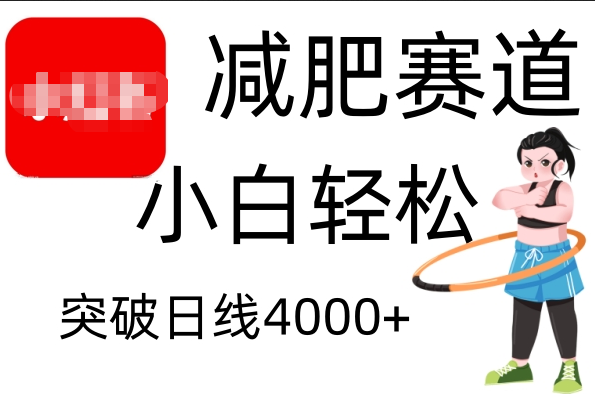 小红书减肥赛道，小白轻松日利润4000+-轻创网