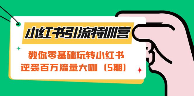 小红书引流特训营-第5期：教你零基础玩转小红书，逆袭百万流量大咖-轻创网