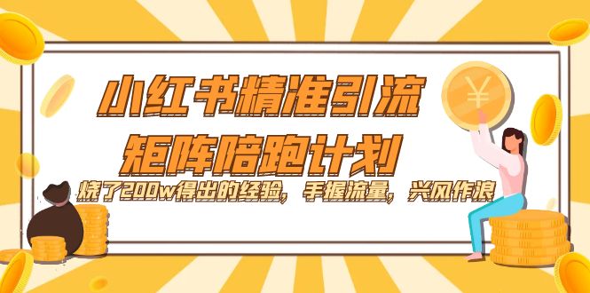 小红书精准引流·矩阵陪跑计划：烧了200w得出的经验，手握流量，兴风作浪！-轻创网